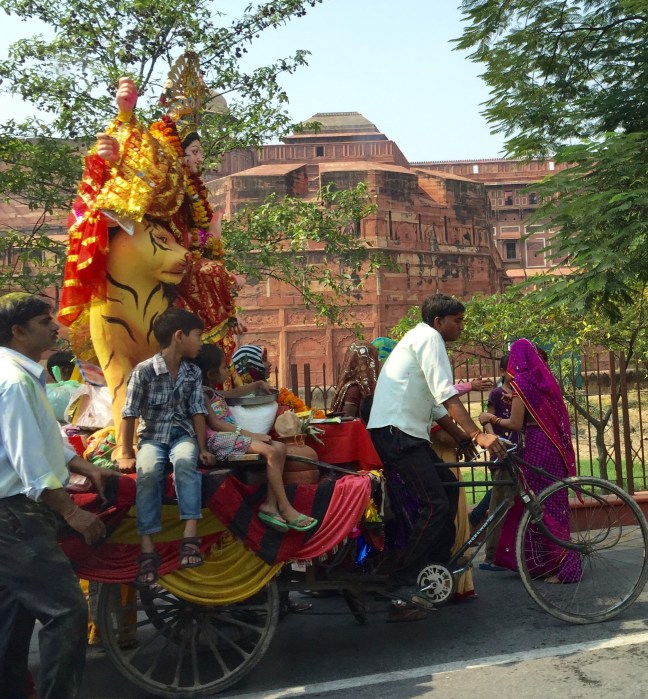 Dussehra festivities in front of The Agra Fort.