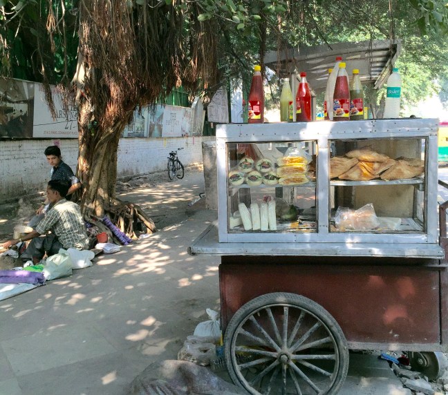 The food cart. I opted for the potato (I think) filled flakey-crust thing.