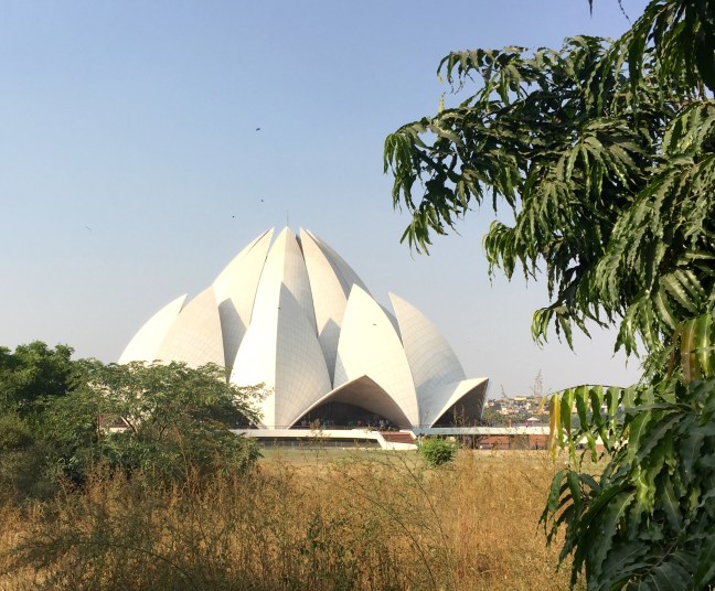 Quick peek at the Lotus Temple from afar.