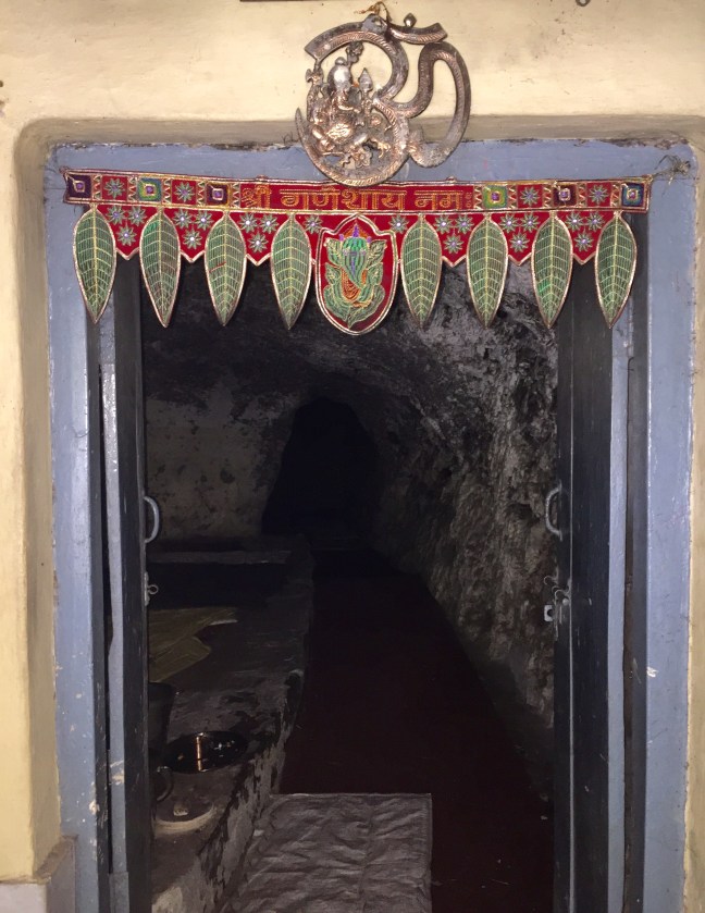 A dark, beckoning into the earth.