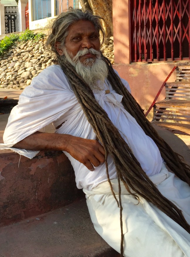He didn't speak much, but he consented to a photo. His dreads were admirably down to his knees.