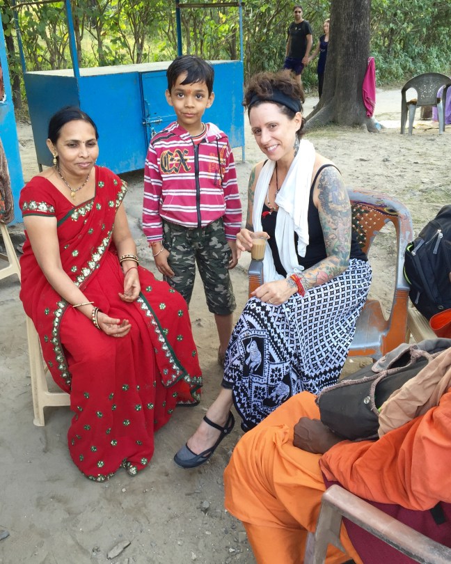 Making friends over a glass of chai.