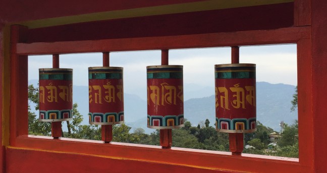 Prayer wheels.