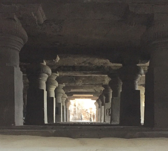 Inside one of the large Buddhist monasteries. 