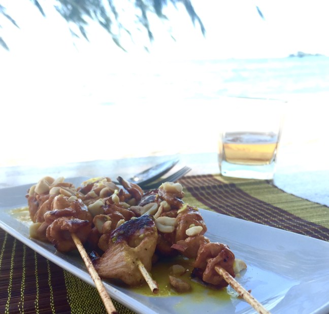 Satay and a beer. Yes. 