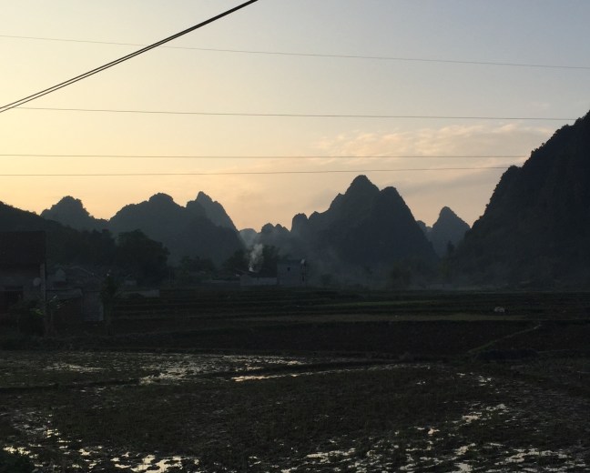 Glorious peaks saying goodnight.