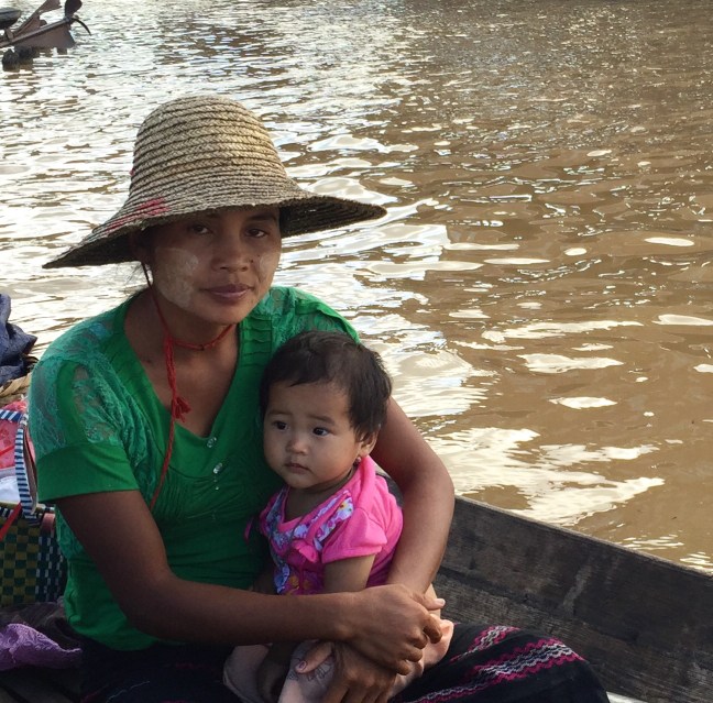 Another day of business on the river. A family selling their fresh fish. 