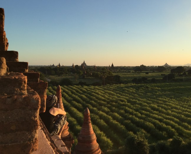 The view as the sun goes down.