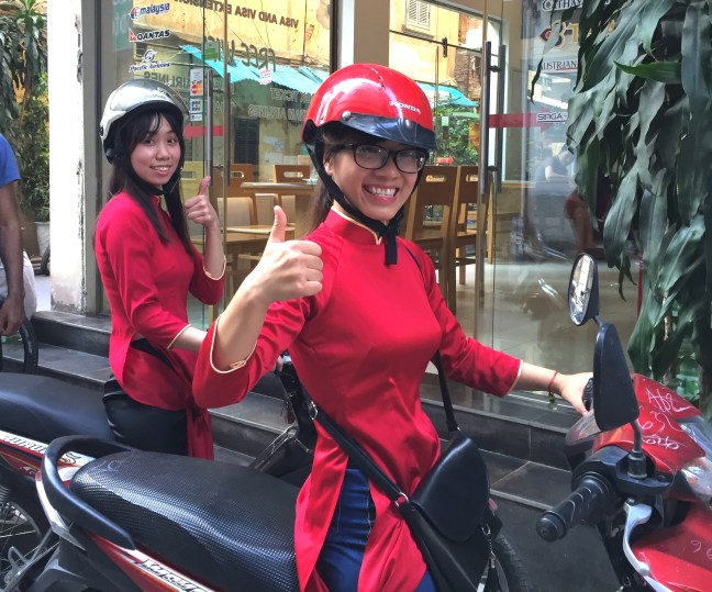 Lucy and Hoai, our lovely guides on a motorbike tour of the city... a fantastic way to see the sights, explore different neighborhoods to try the local specialties (like the famed egg-coffee!) and get a sense of what it's like to really be in Hanoi traffic.