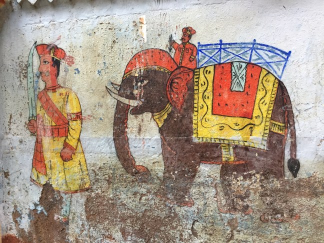 A fresh mural outside someone's home, signifying a recent marriage