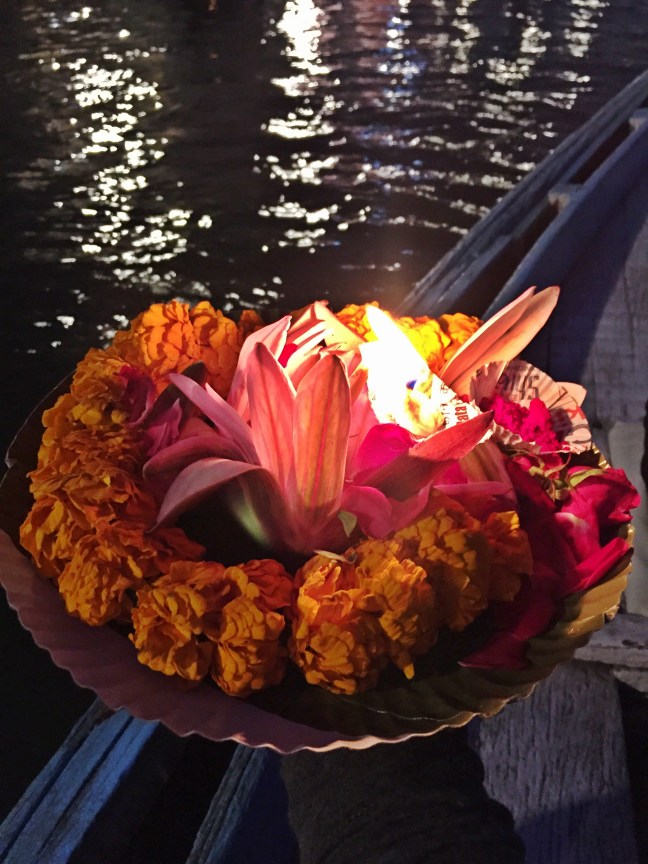 Candlelit offerings to Mother Ganges
