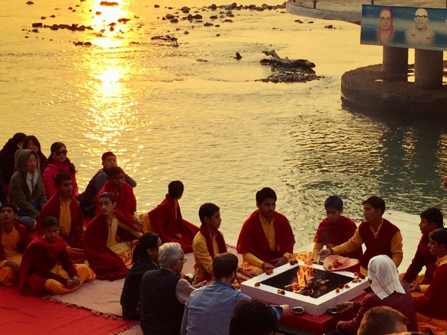 The evening prayer ritual on the Ganges, known as aarti