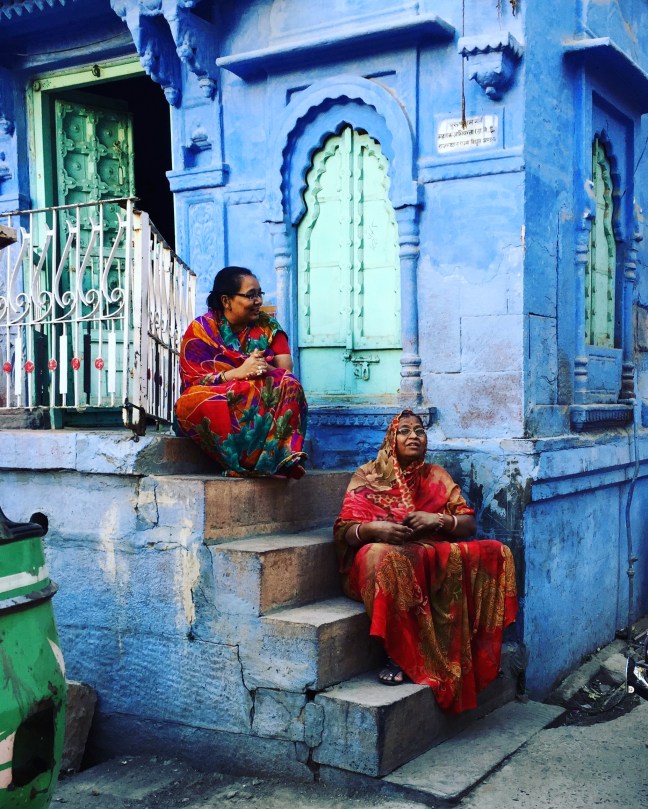 Lovely ladies on the stairs